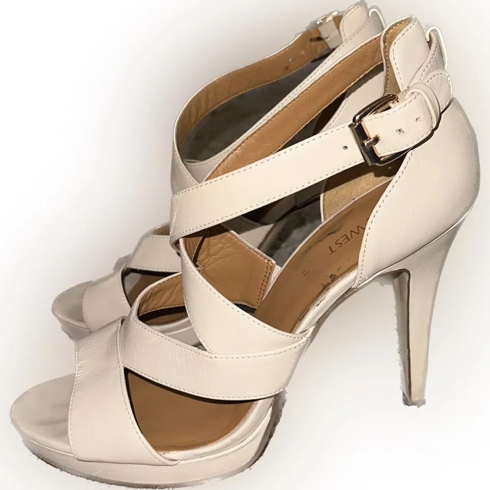 Nine West White Heels